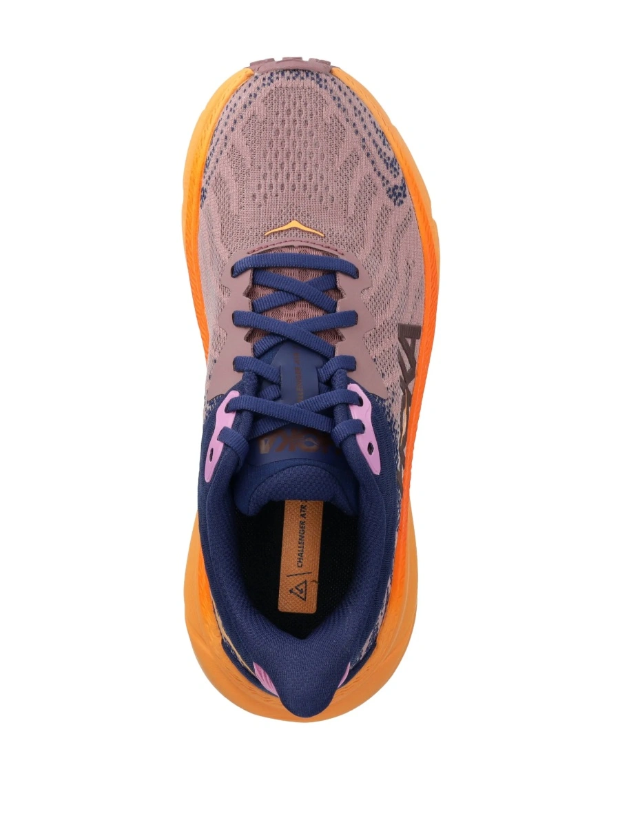 Sneakers Hoka One One roz din material textil - Img 4