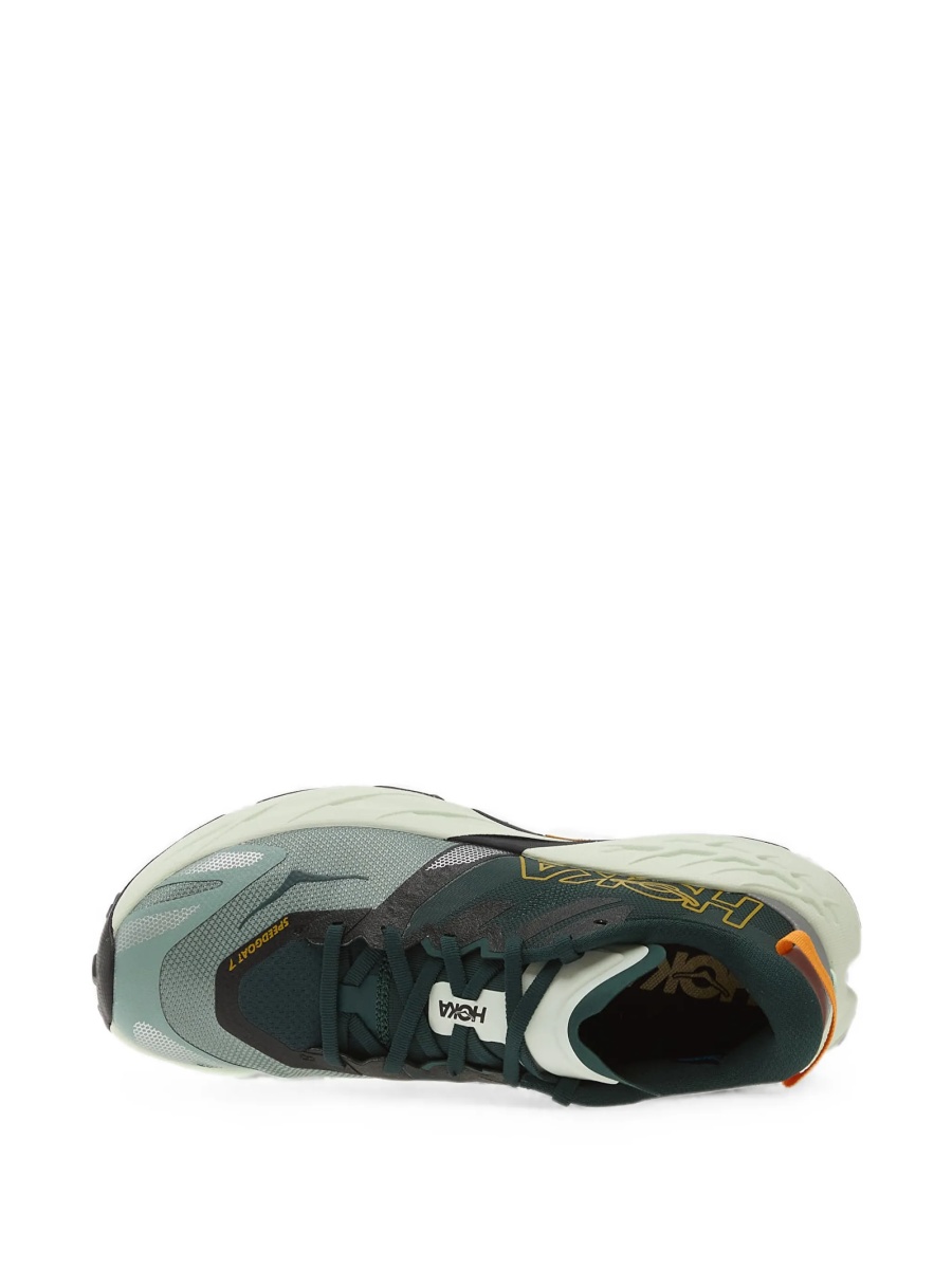 Sneakers Hoka One One verzi din material textil - Img 5