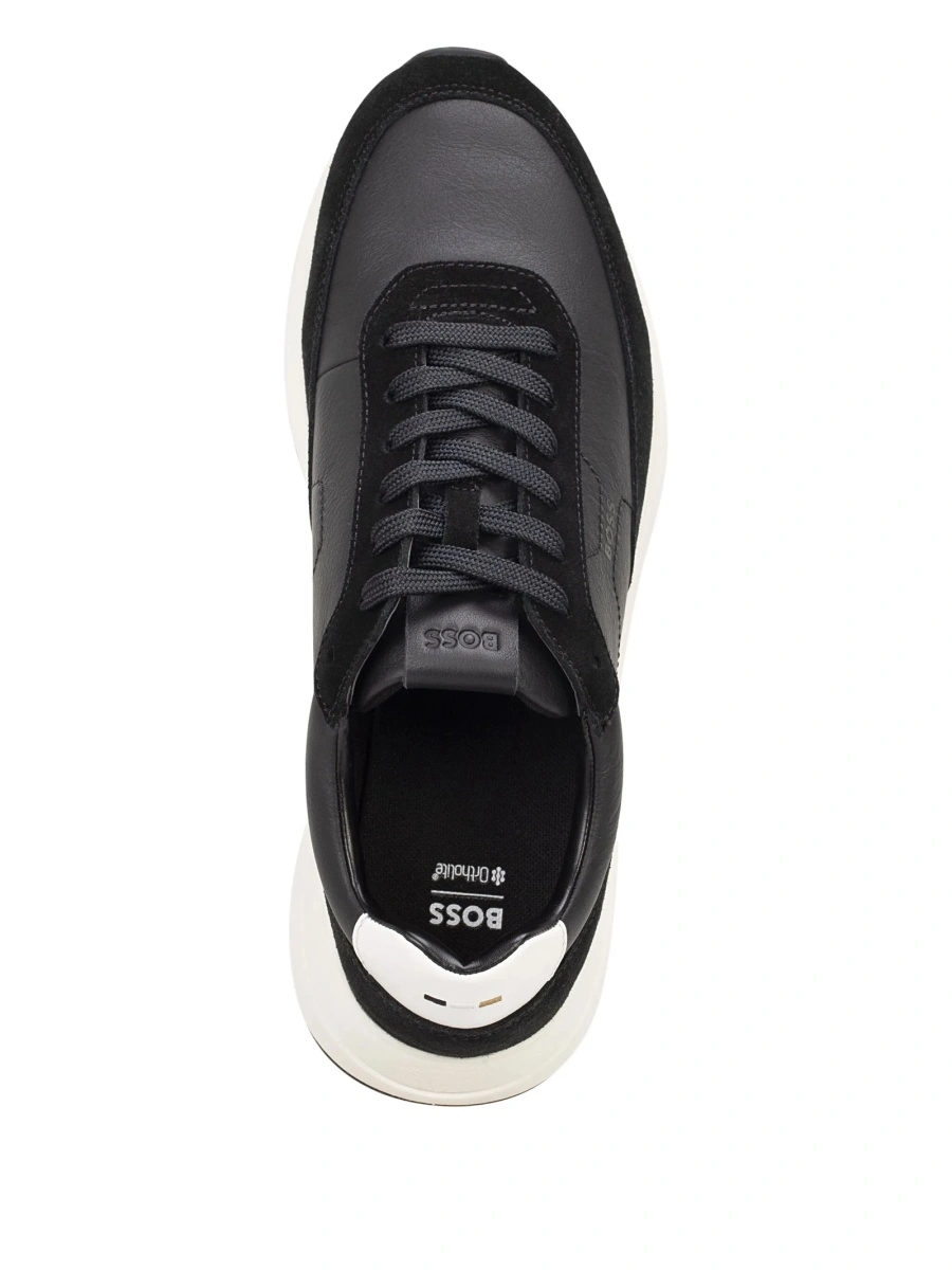 Sneakers Hugo Boss negri din piele - Img 3