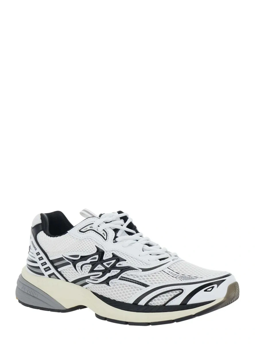Sneakers 'M-Tech' white Sneakers with side logo patch in leather and fabric and leather for men - Img 2