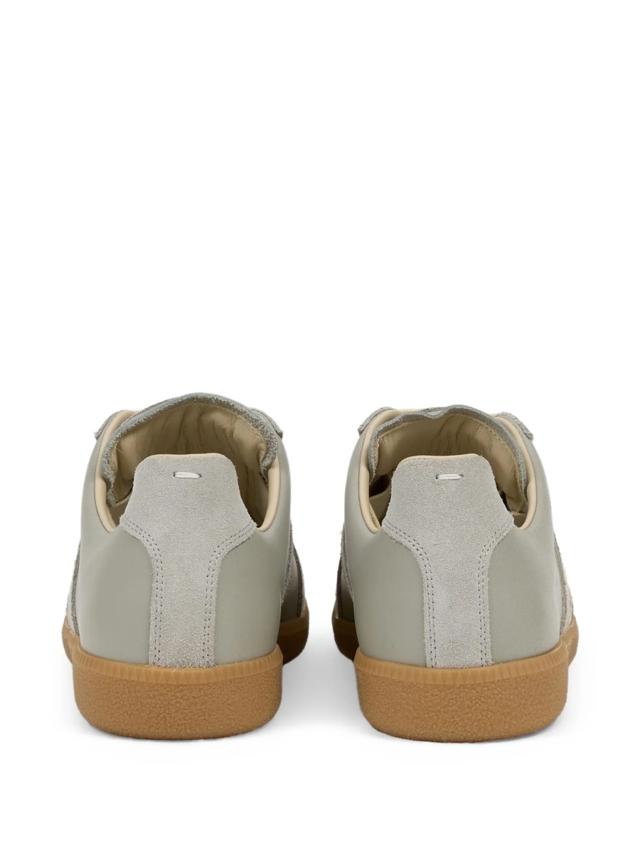 Sneakers Maison Margiela replica gri din piele si piele intoarsa - Img 3
