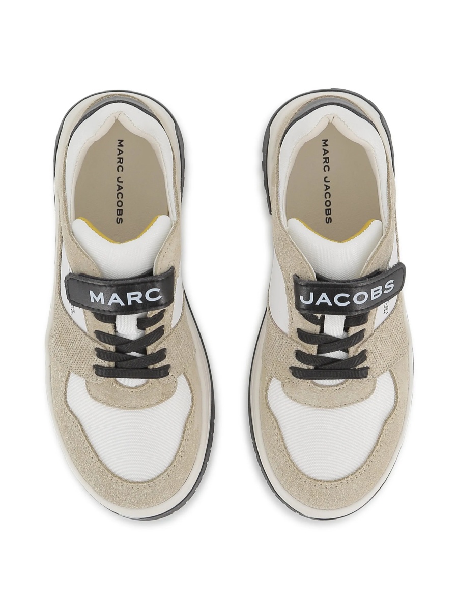 Sneakers Marc Jacobs neutri din material textil si piele intoarsa - Img 3