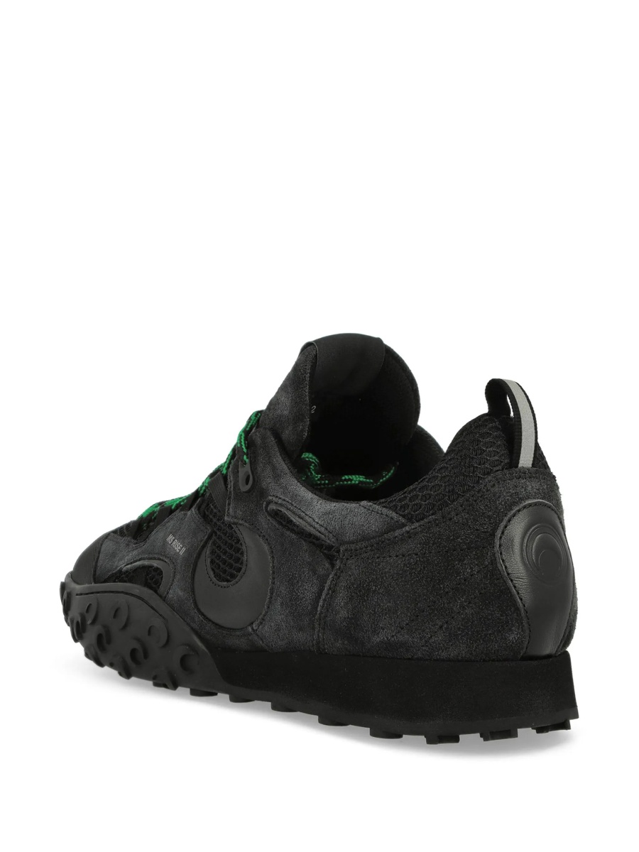 Sneakers MARINE SERRE crescent moon negri din plasa si piele intoarsa - Img 3