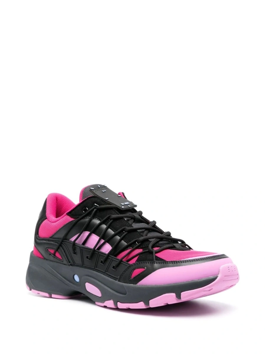 Sneakers MCQ Alexander McQueen negri din material textil si piele - Img 2
