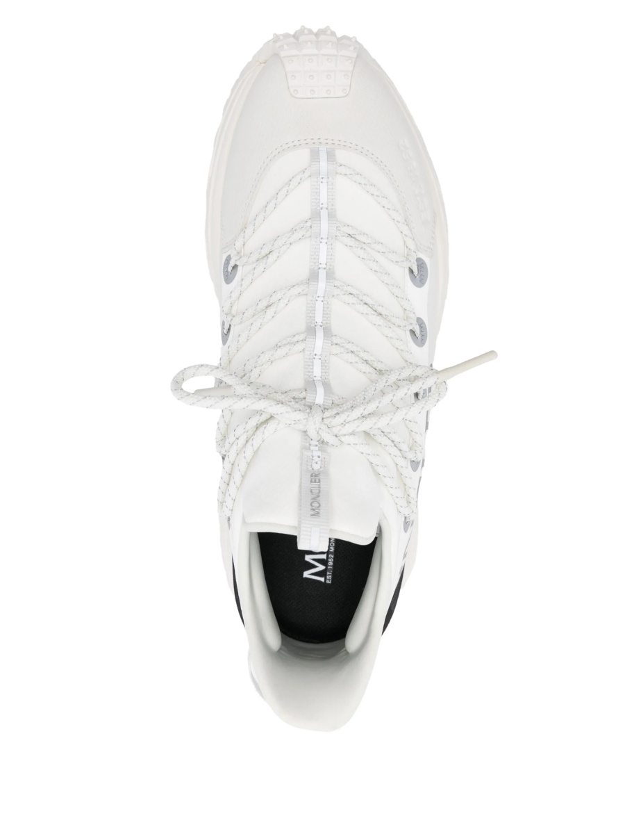 Sneakers Moncler albi din material textil si poliuretan - Img 4
