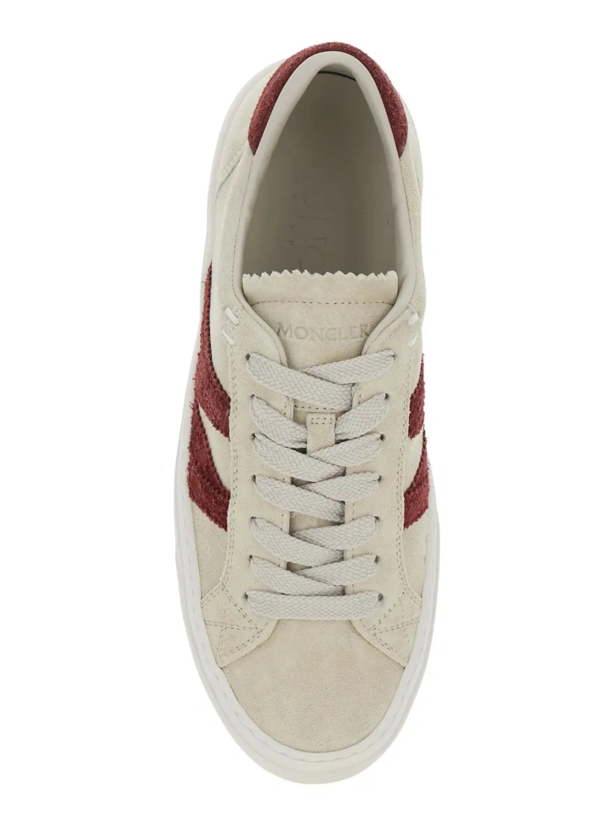 Sneakers Moncler albi din piele - Img 4
