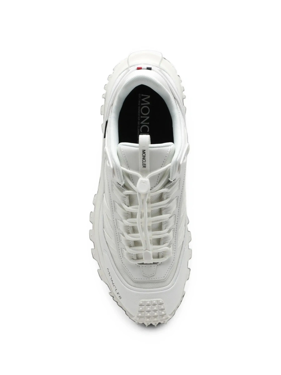Sneakers Moncler 'Trailgrip' albi din piele si material textil - Img 4