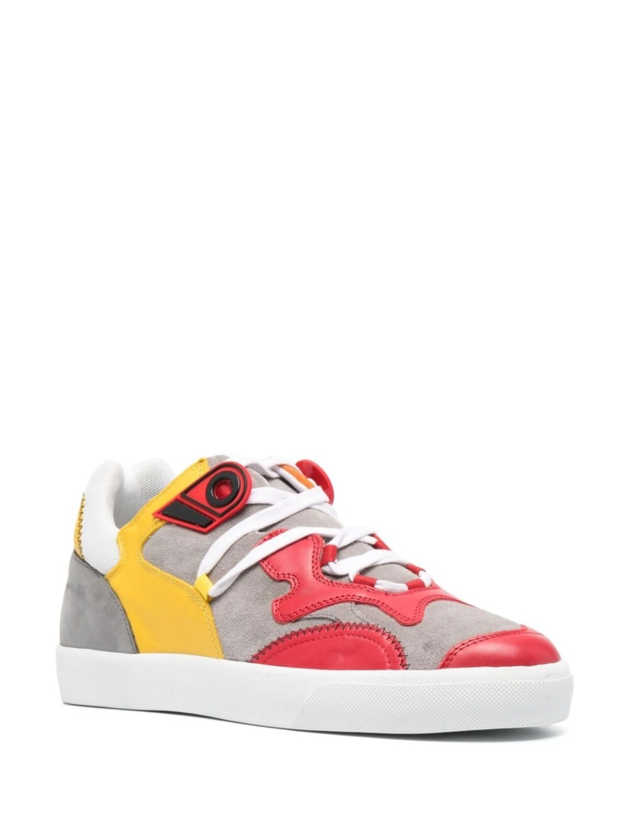 Sneakers N°21 rosii din piele si piele intoarsa - Img 2