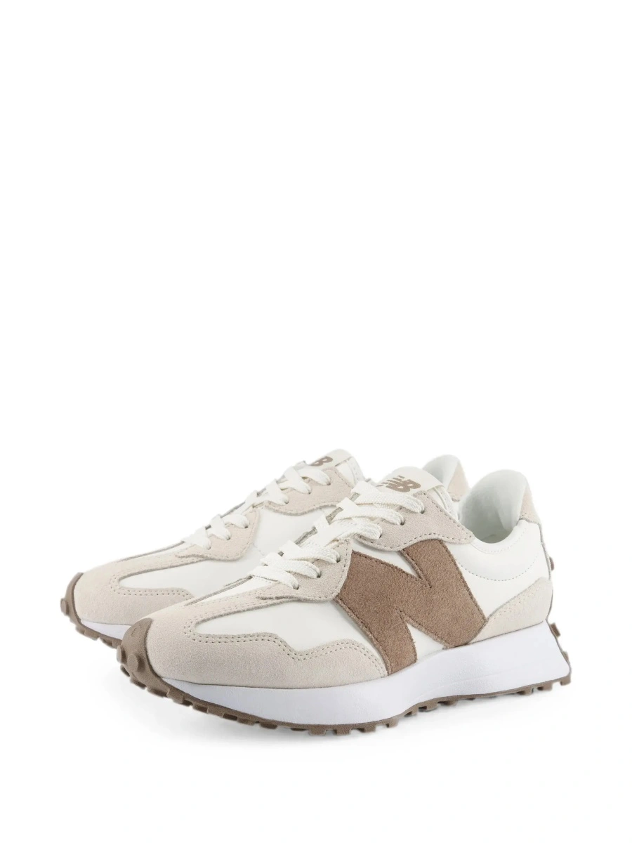 Sneakers New Balance '327' bej din piele si material textil - Img 5