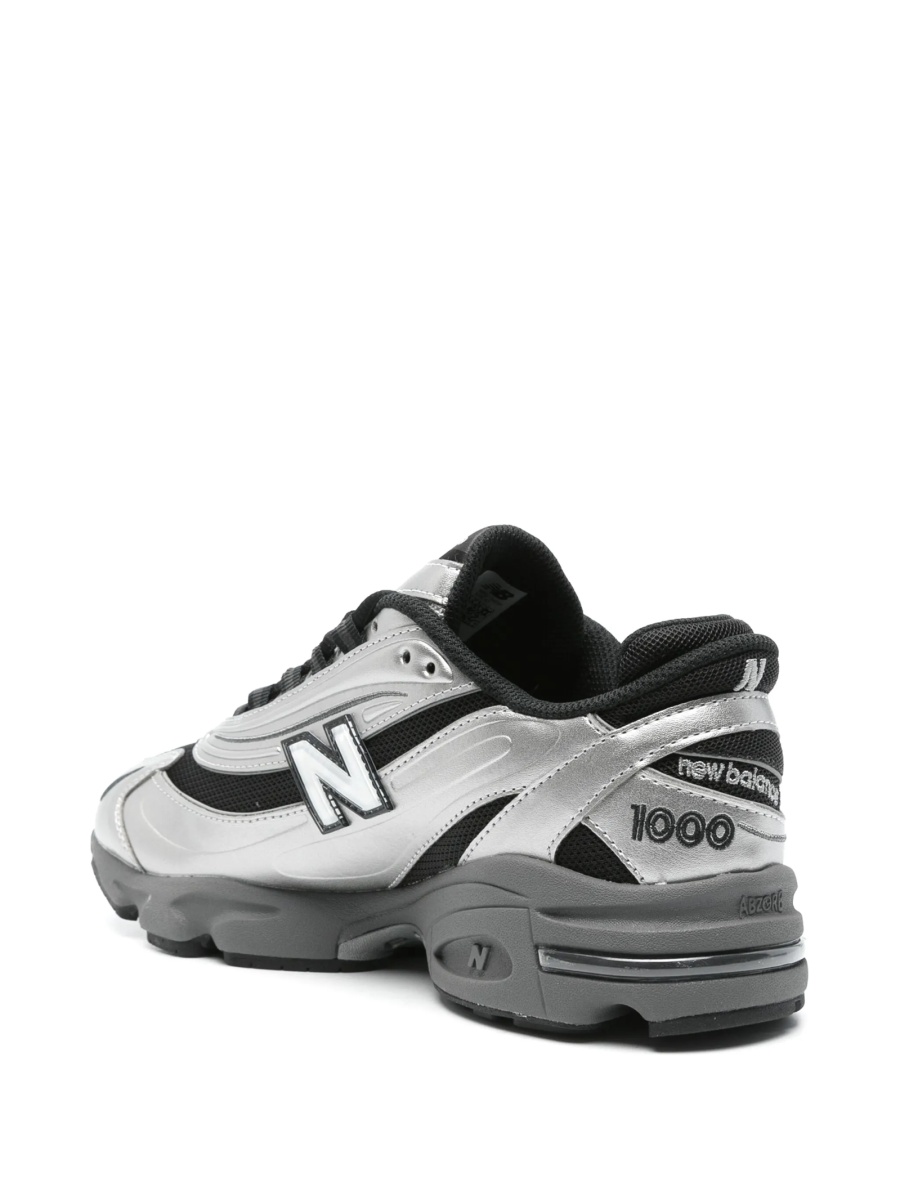 Sneakers New Balance argintii din material textil si piele - Img 3