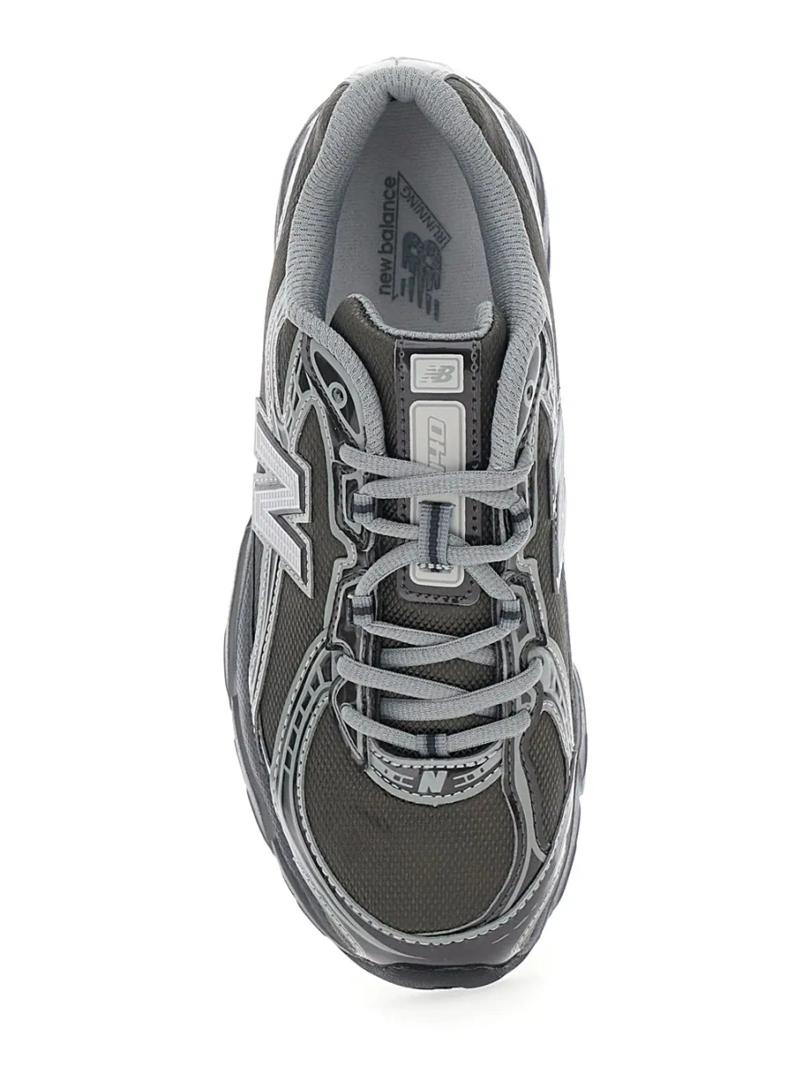 Sneakers New Balance gri din tesatura tehnica - Img 4