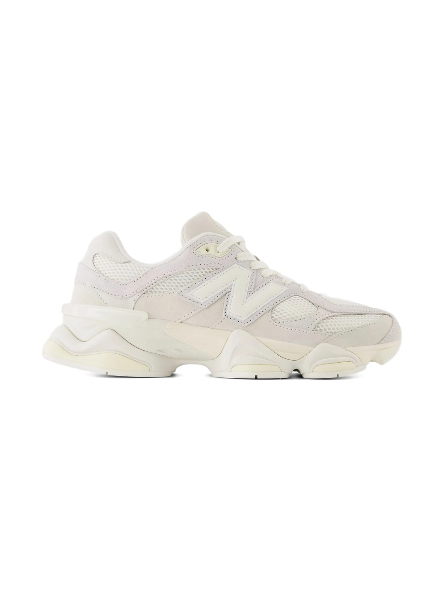 Sneakers New Balance Kids albi din piele eco si material textil - Img 2