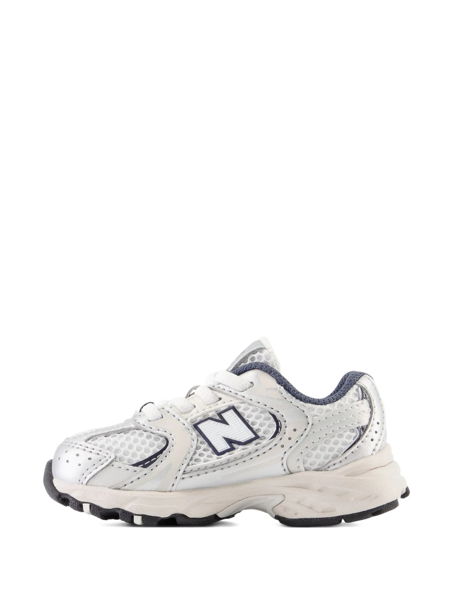 Sneakers New Balance Kids albi din poliuretan si plasa - Img 5