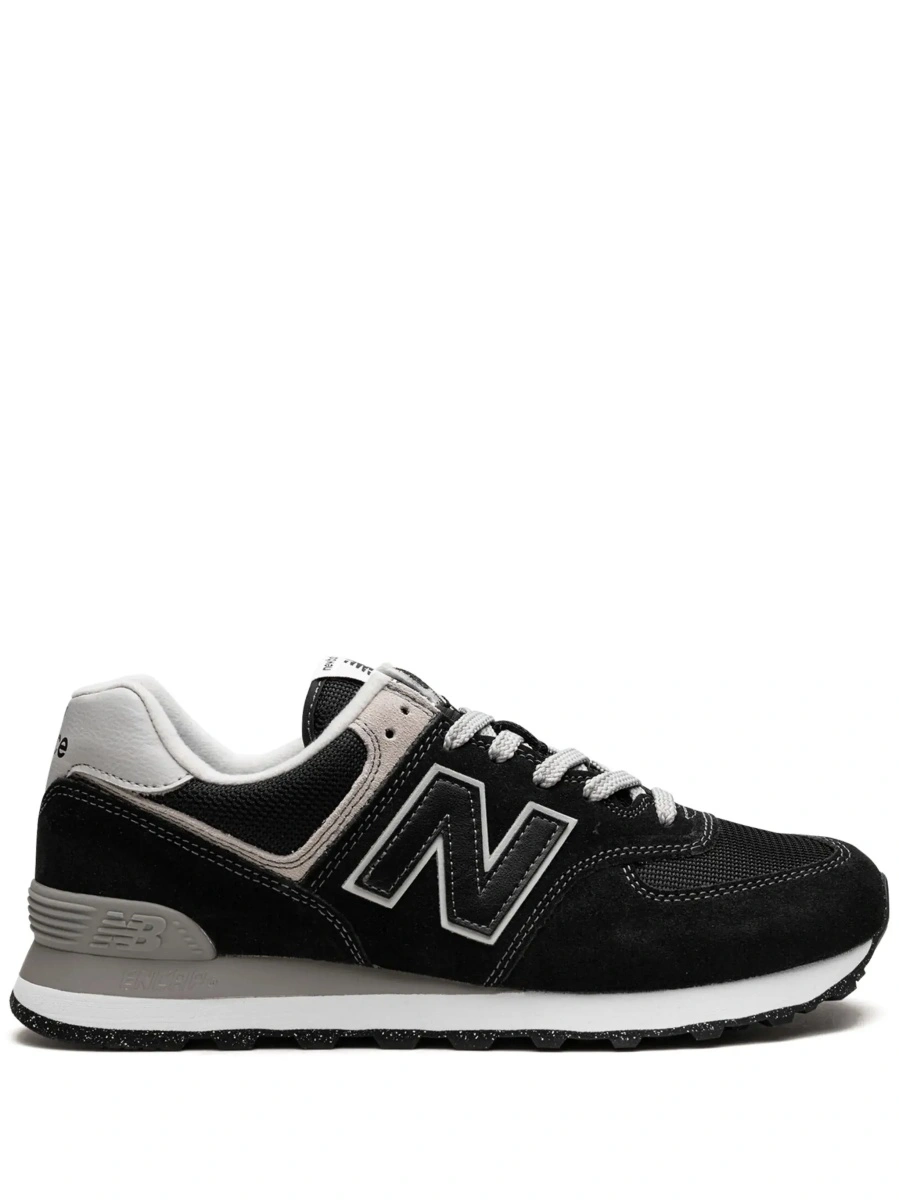 Sneakers New Balance negri din piele si material textil - Img 9
