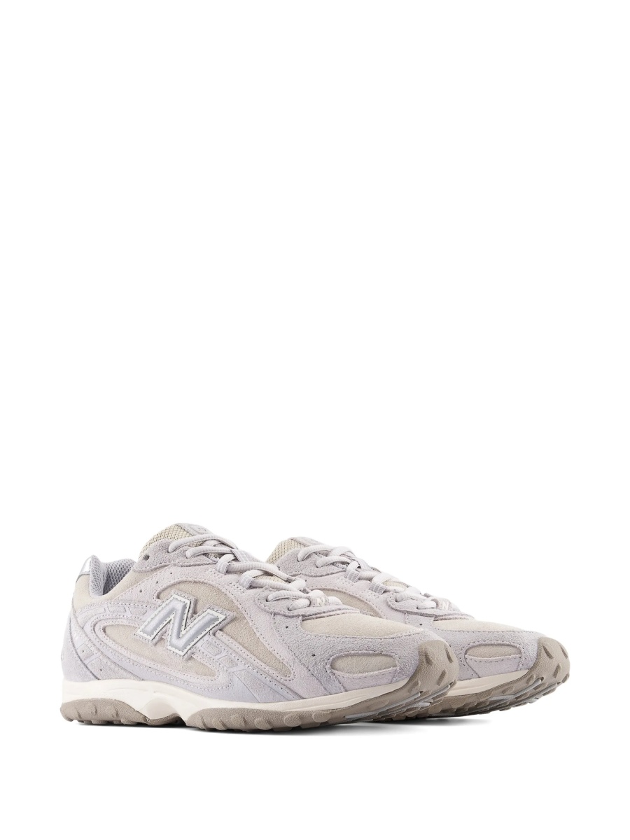 Sneakers New Balance neutri din plasa si piele intoarsa - Img 3