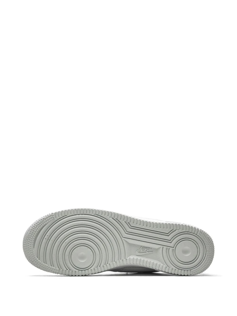 Sneakers Nike air force 1 albi din material textil si piele intoarsa - Img 4