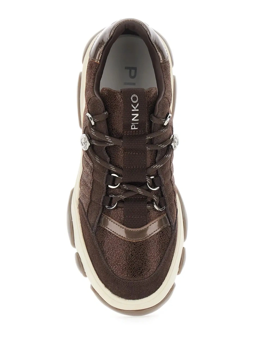 Sneakers Pinko maro din piele - Img 4