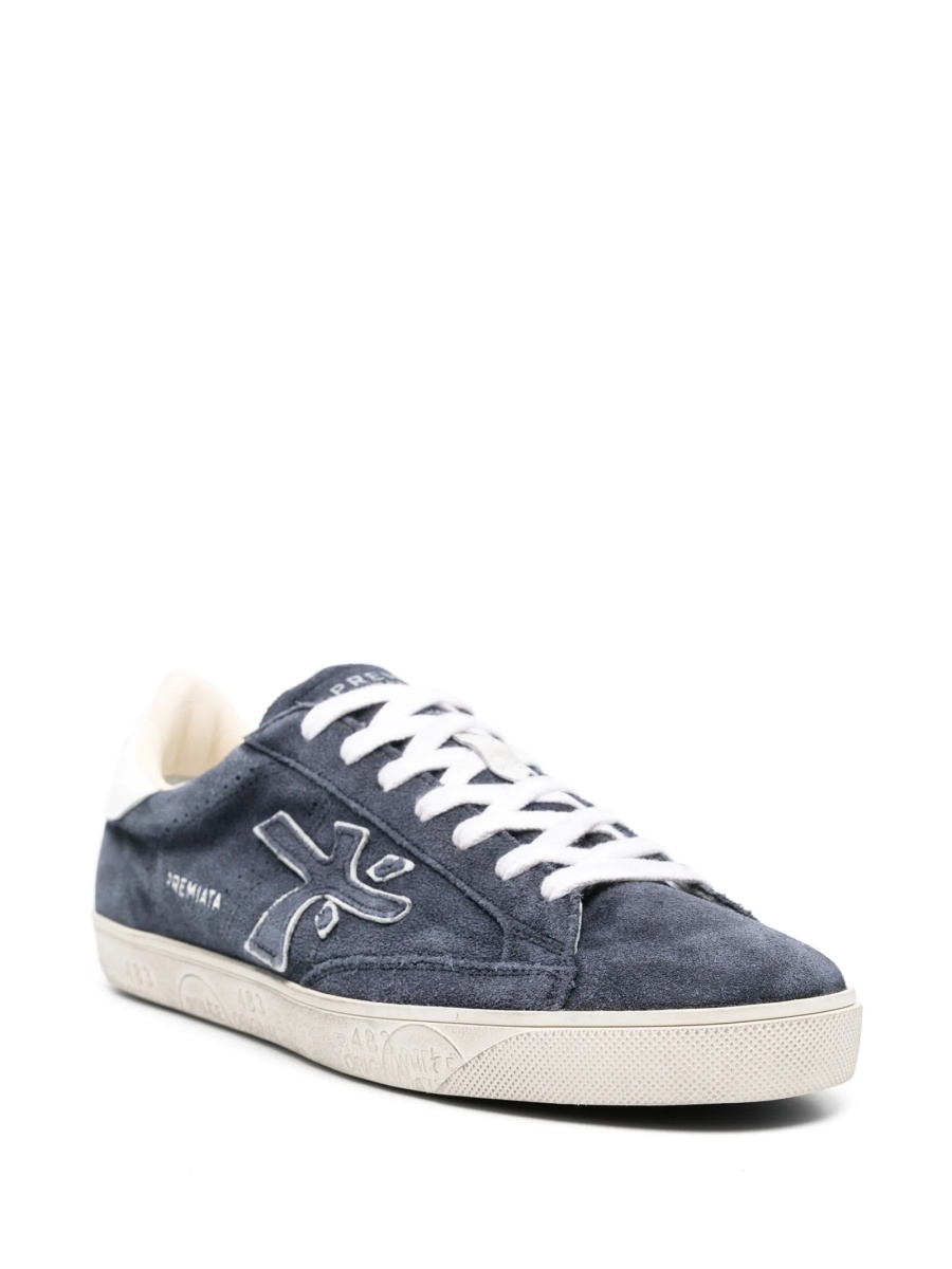 Sneakers Premiata albastri din piele intoarsa - Img 2