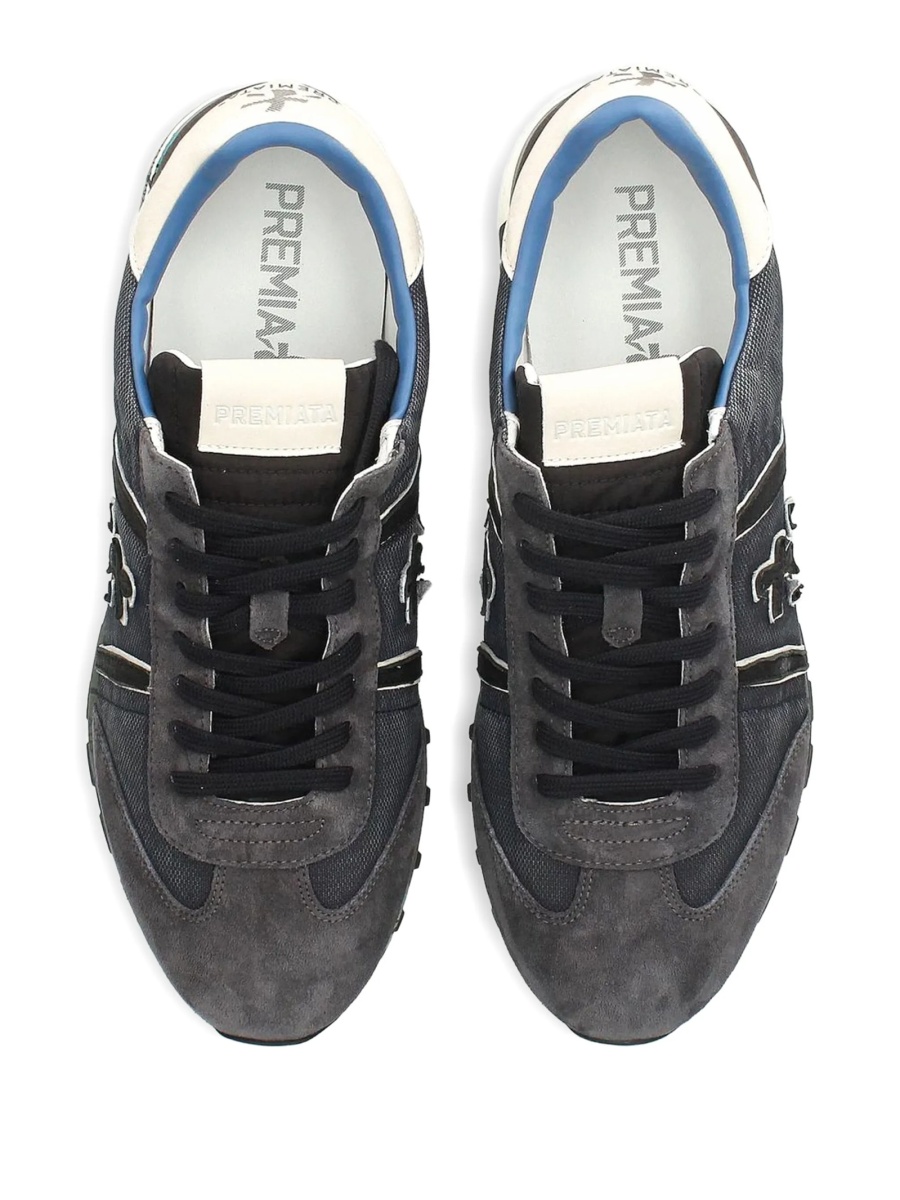 Sneakers Premiata gri din piele intoarsa - Img 5