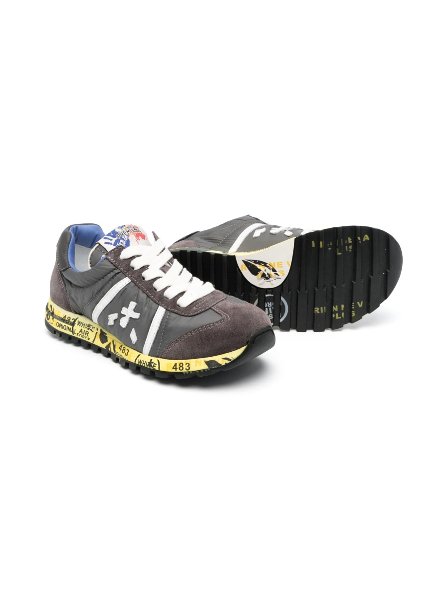 Sneakers Premiata gri din piele - Img 2