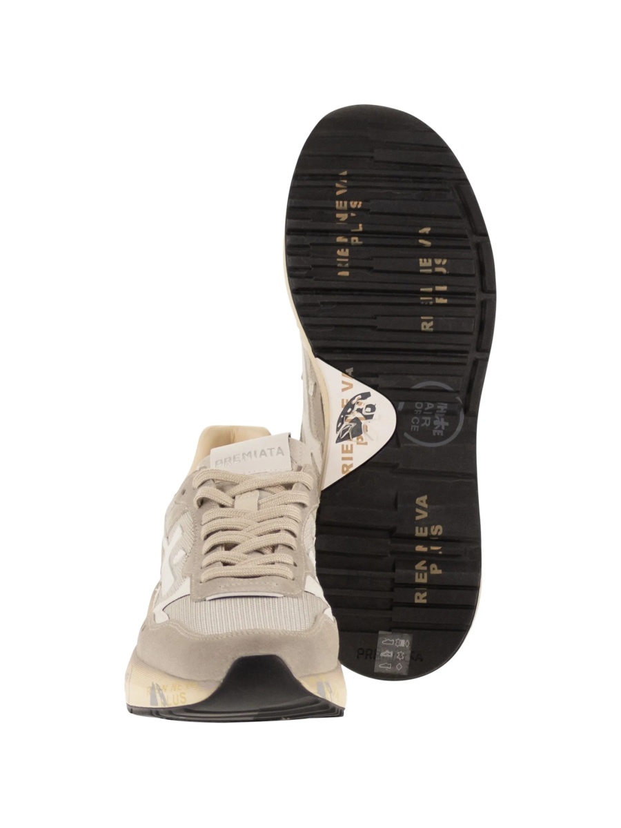 Sneakers Premiata gri din polyester si poliuretan - Img 4