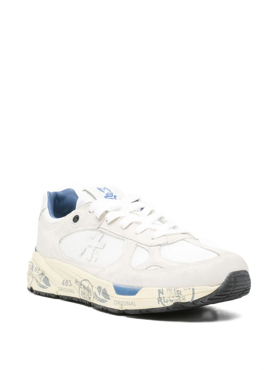 Sneakers Premiata neutri din piele intoarsa - Img 2