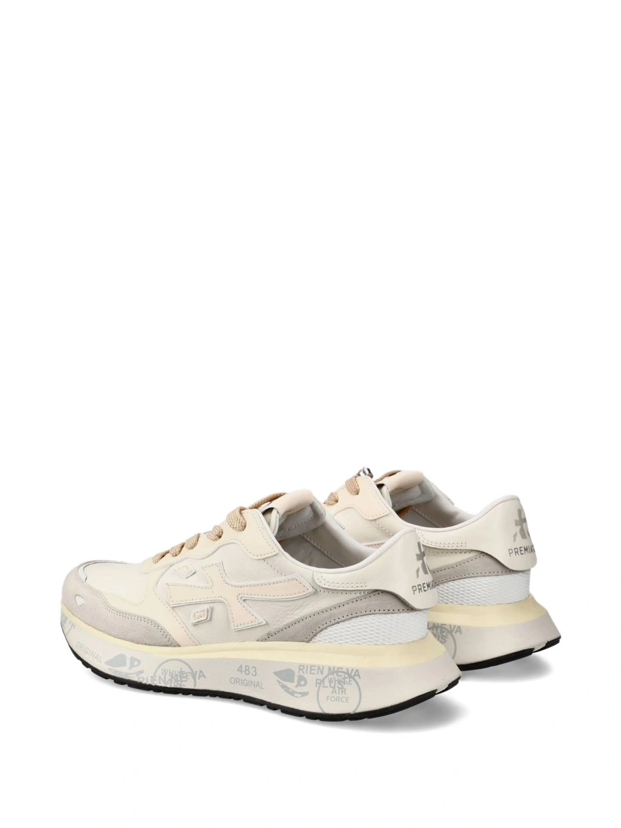 Sneakers Premiata neutri din piele - Img 5