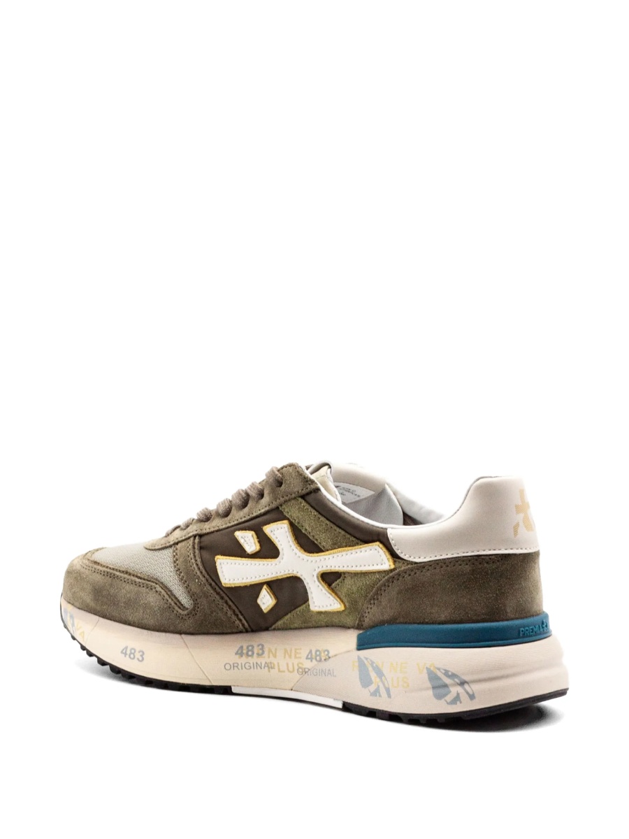Sneakers Premiata verzi din poliuretan si poliamida - Img 3