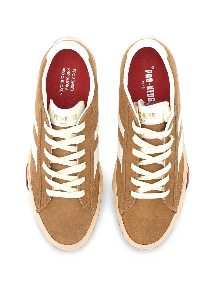 Sneakers Pro-Keds maro din piele intoarsa si piele - Img 4
