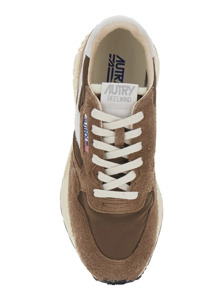Sneakers 'Reelwind' Brown Sneakers with logo patch on the tongue in suede for men - Img 4