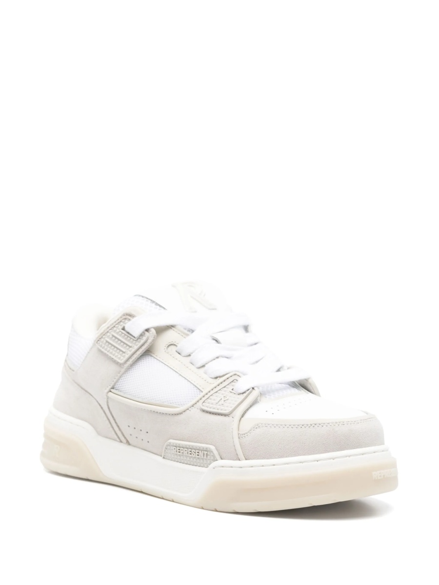 Sneakers REPRESENT albi din piele si piele intoarsa - Img 2