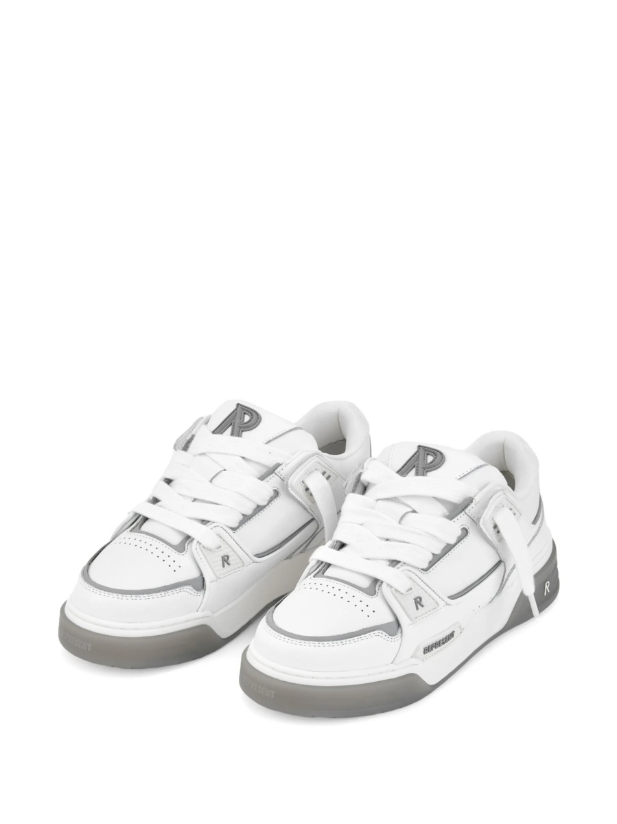 Sneakers REPRESENT albi din poliuretan si piele - Img 2