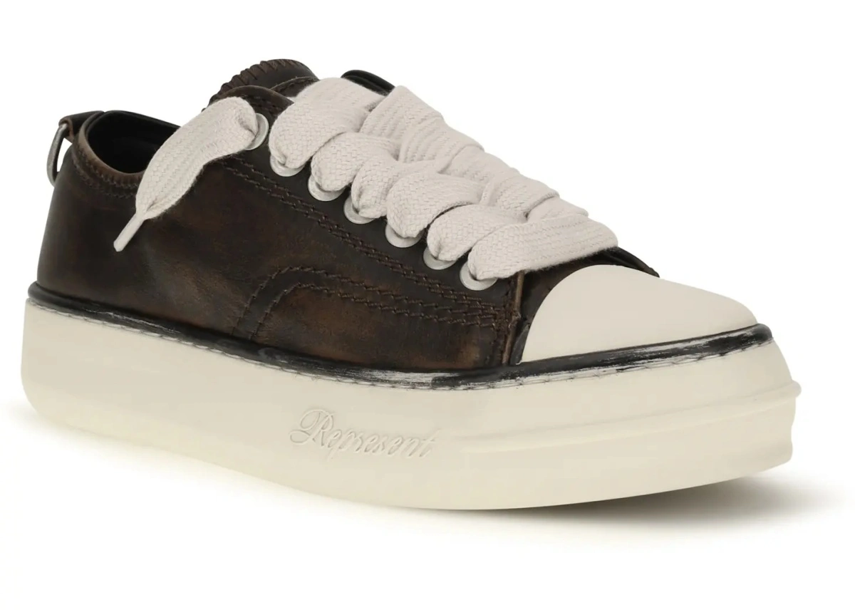 Sneakers REPRESENT maro din piele - Img 2