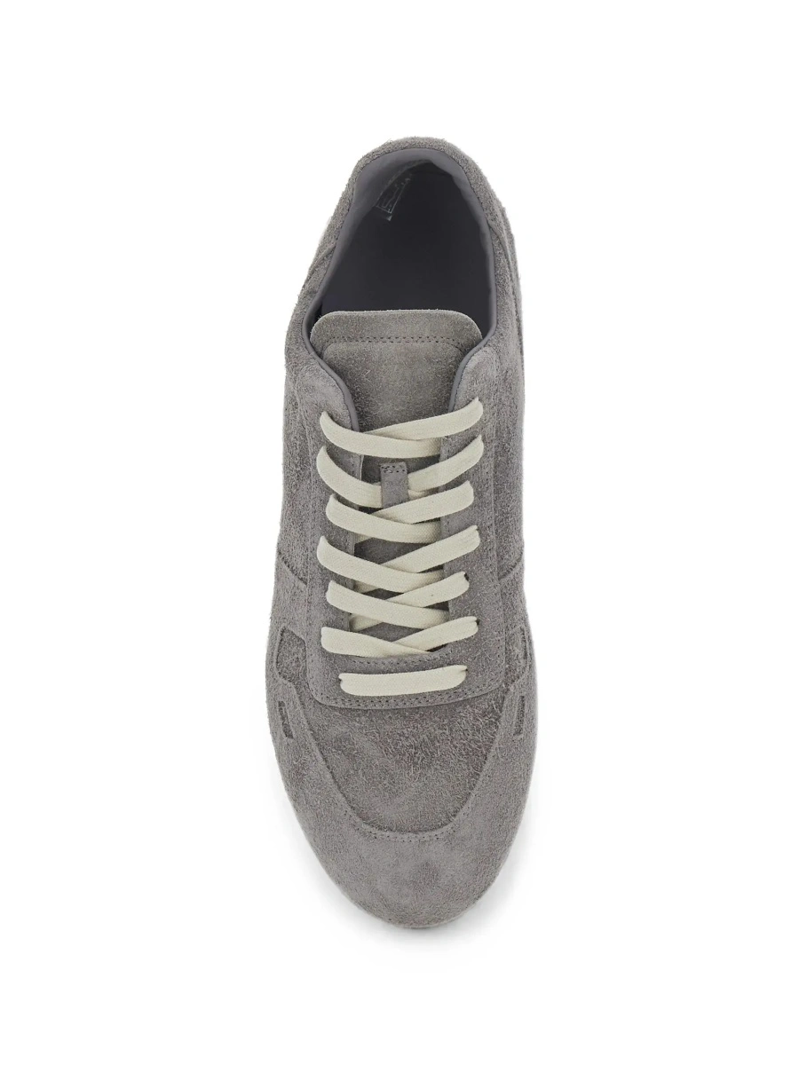 Sneakers Rick Owens gri din piele intoarsa - Img 6