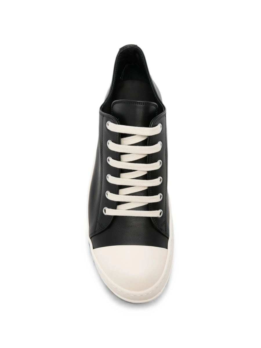 Sneakers Rick Owens negri din piele - Img 4