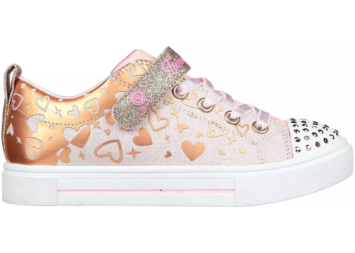 Sneakers S Lights® Twinkle Sparks Heather Charm LT Pink Rose Gold - Img 3
