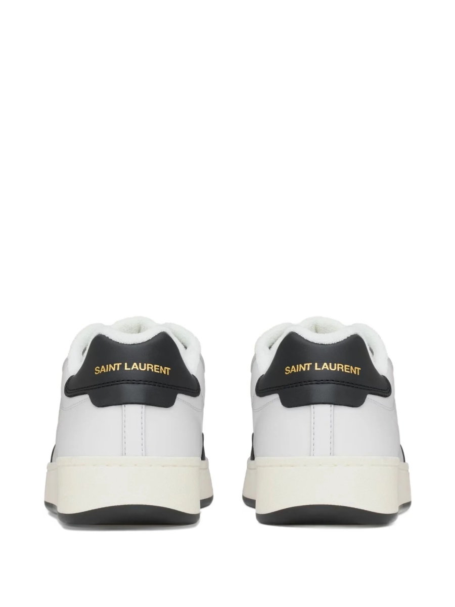 Sneakers Saint Laurent albi din piele - Img 3