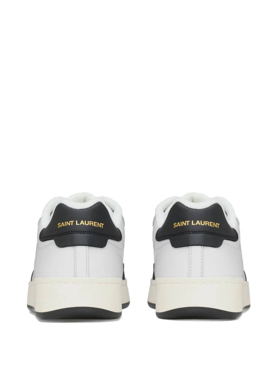Sneakers Saint Laurent albi din piele - Img 3