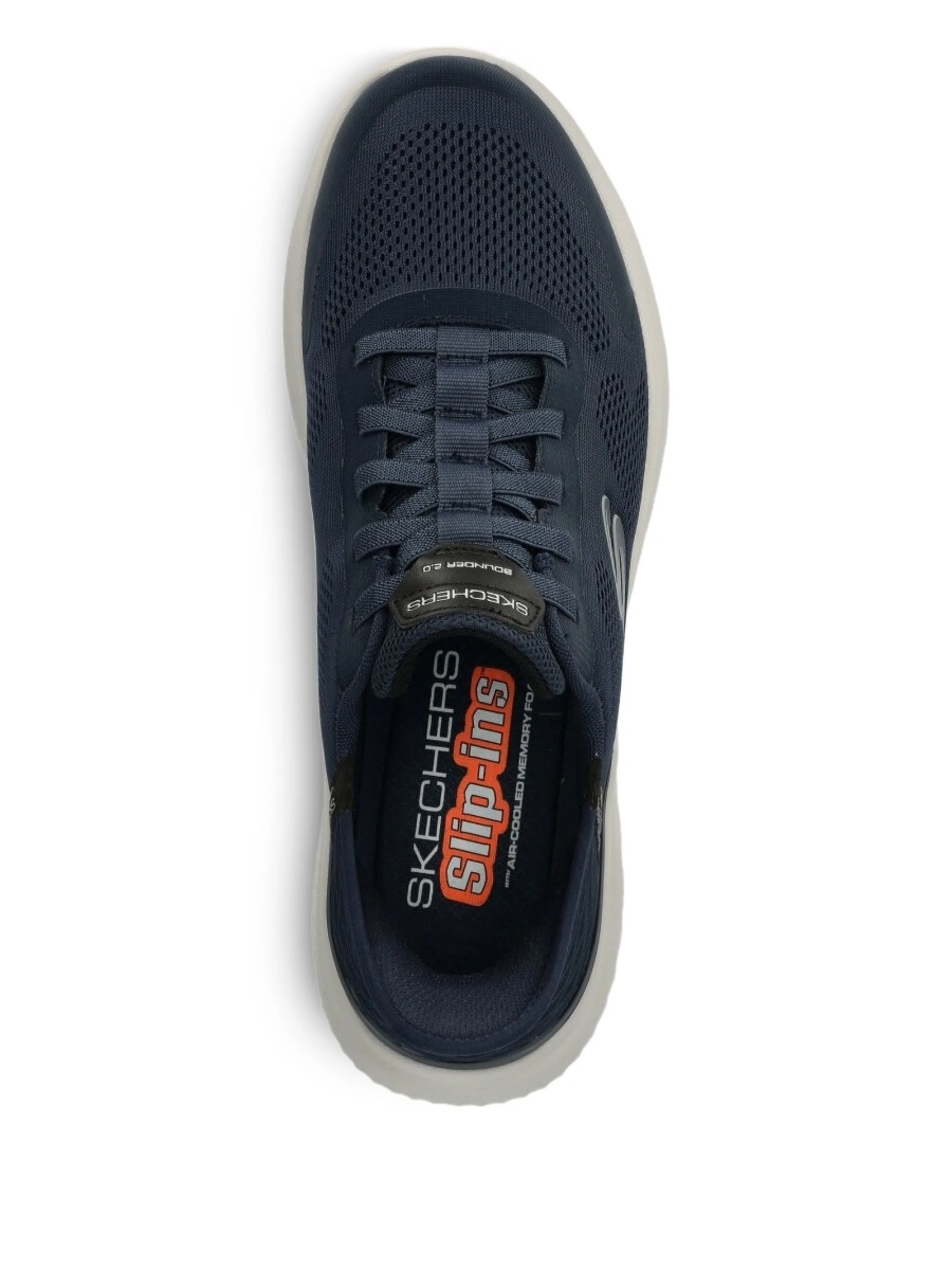Sneakers SKECHERS albastri din material textil - Img 3