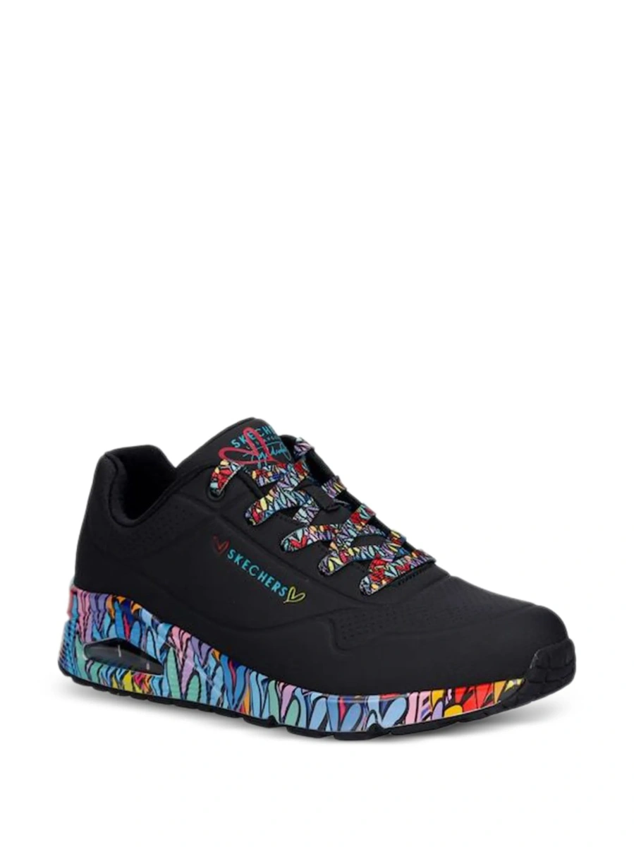 Sneakers SKECHERS negri din material textil - Img 2