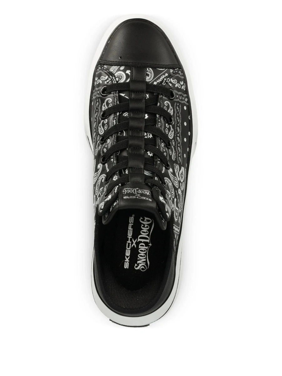 Sneakers SKECHERS negri din piele - Img 4