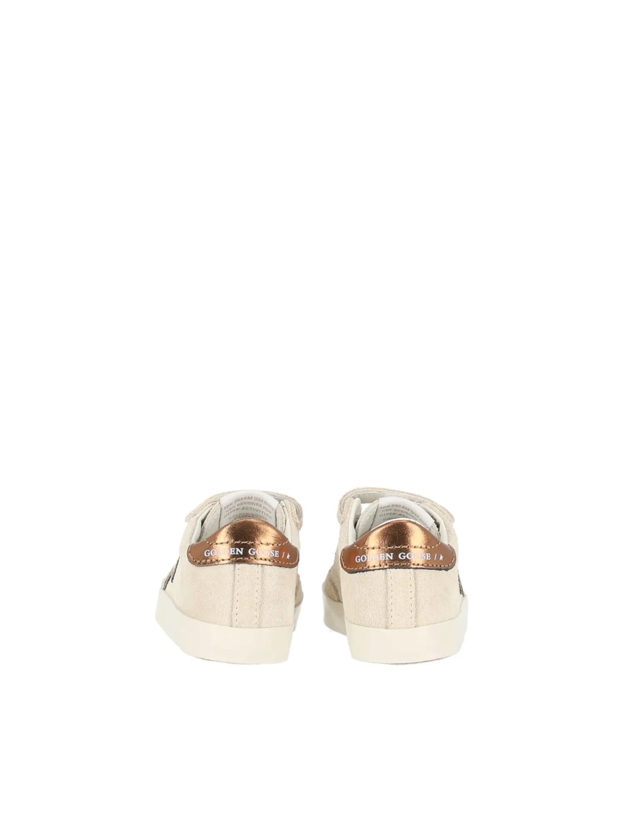 Sneakers SNEAKERS BABY SCHOOL SUEDE UPPER TOE AND STRAP LAMINATED STAR AND HEEL BEIGE/BROWN - Img 4