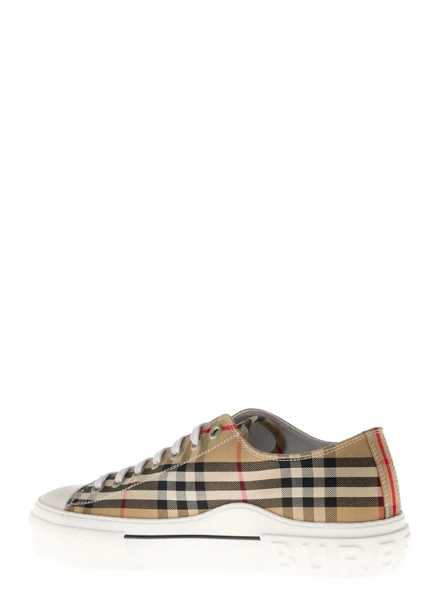 Sneakers Sneakers with Vintage Check Print and Rubber Sole in Beige for Men - Img 2