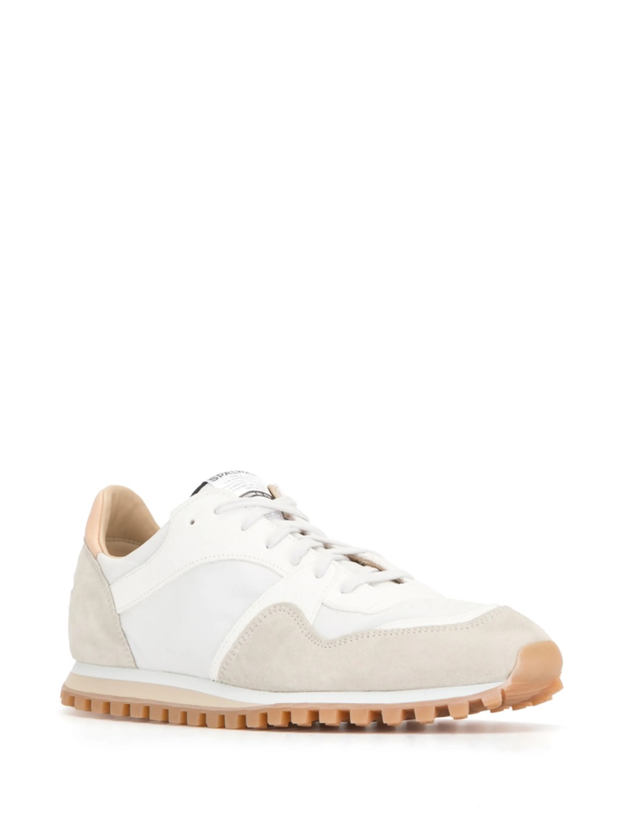 Sneakers SPALWART albi din bumbac si piele - Img 2