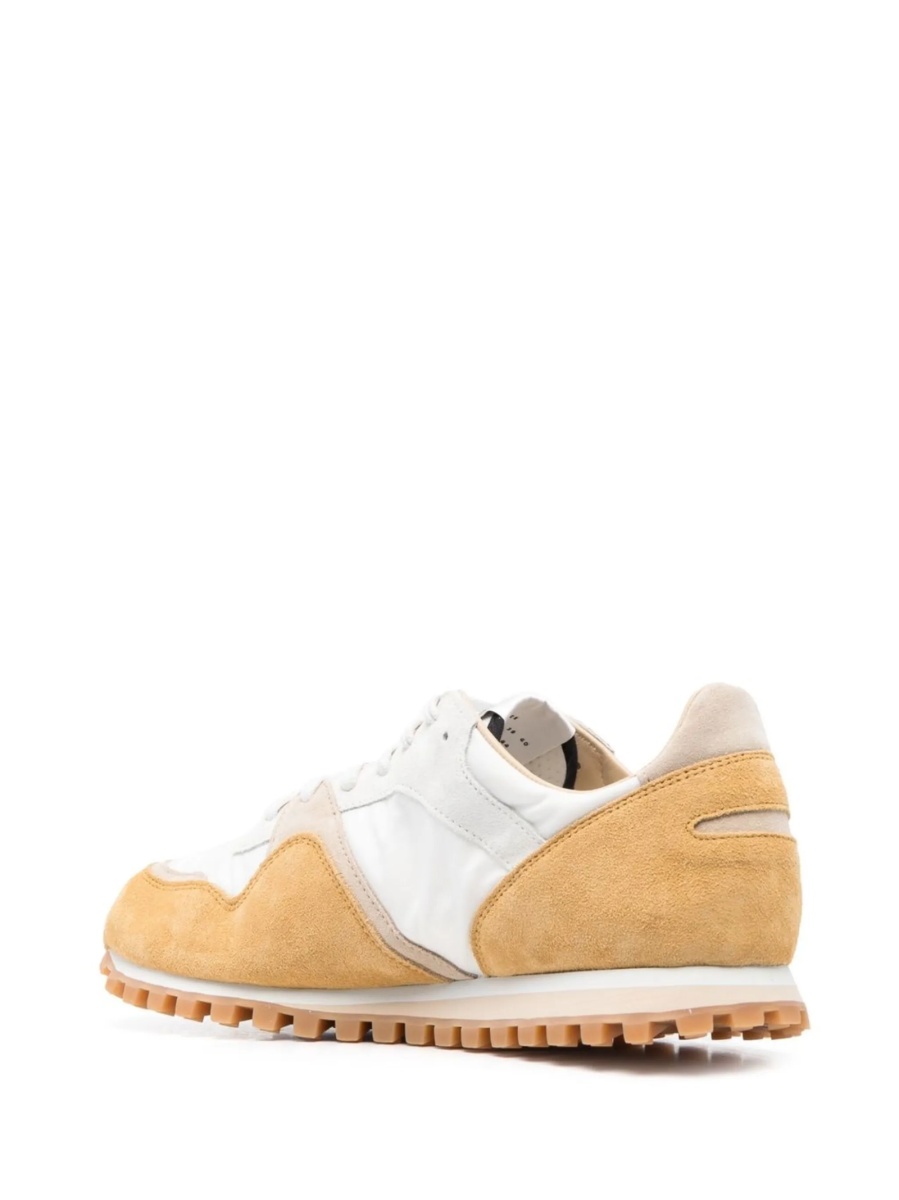 Sneakers SPALWART albi din piele si material textil - Img 3