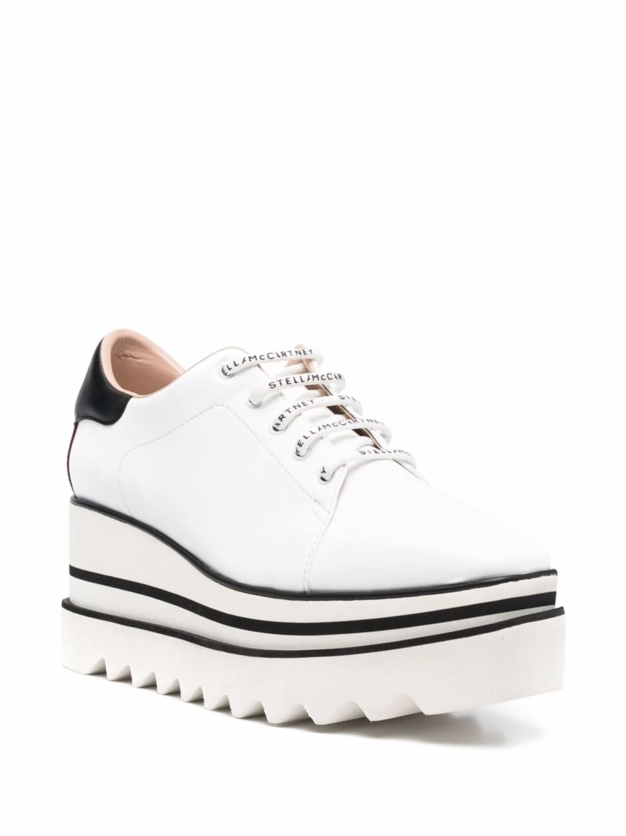 Sneakers Stella McCartney elyse albi din poliester reciclat si poliuretan - Img 2