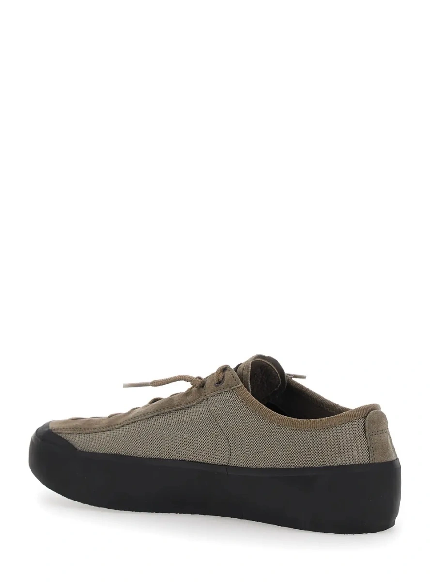 Sneakers Stone Island maro din piele intoarsa si plasa - Img 3