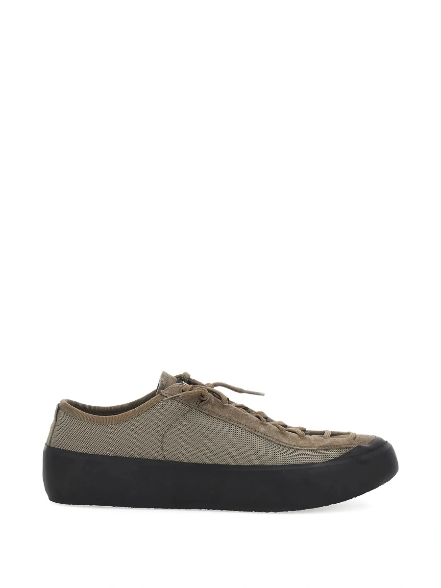 Sneakers Stone Island maro din piele intoarsa si plasa - Img 8