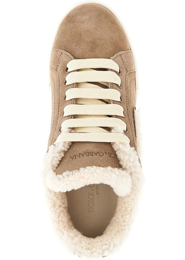 Sneakers Suede and shearling 'Portofino' sneakers - Img 4