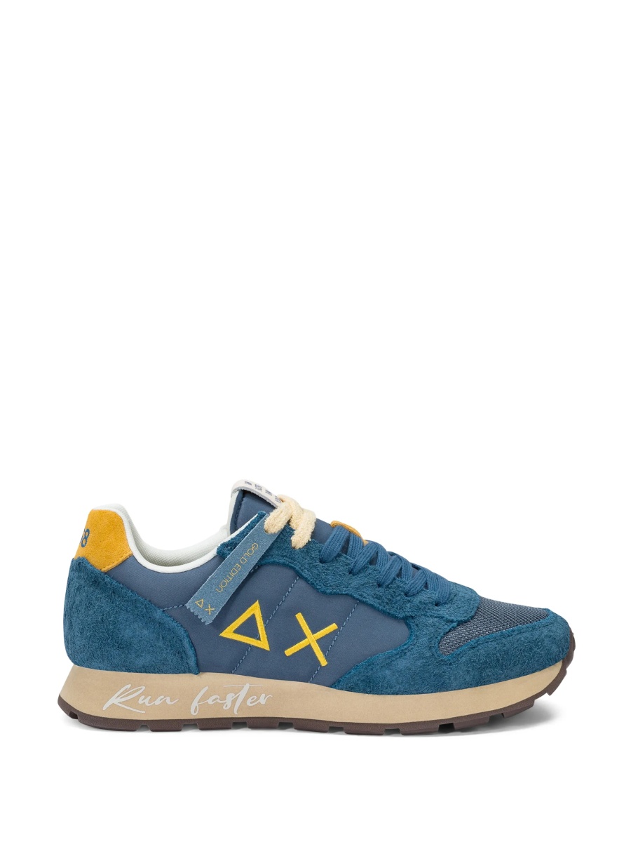 Sneakers Sun68 albastri din piele intoarsa si nylon - Img 2
